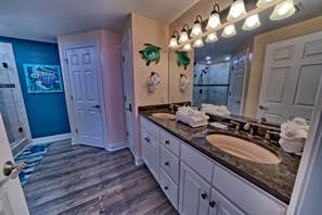 Bathroom - Calming Beachfront Condo with Oversized Balcony Facing the Gulf - Unit 2101 by RedAwning (Panama City Beach)