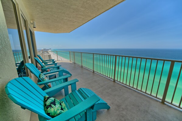 Condo, 3 Bedrooms | Property grounds - Calming Beachfront Condo with Oversized Balcony Facing the Gulf - Unit 2101 by RedAwning (Panama City Beach)