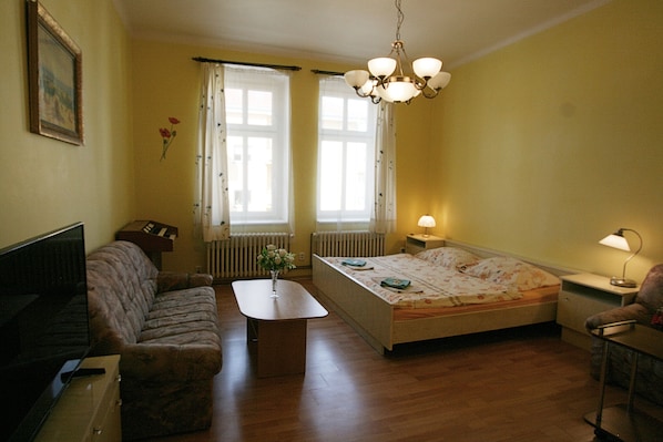 Iron/ironing board, cots/infant beds, free WiFi, bed sheets