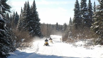 Snowmobile riding