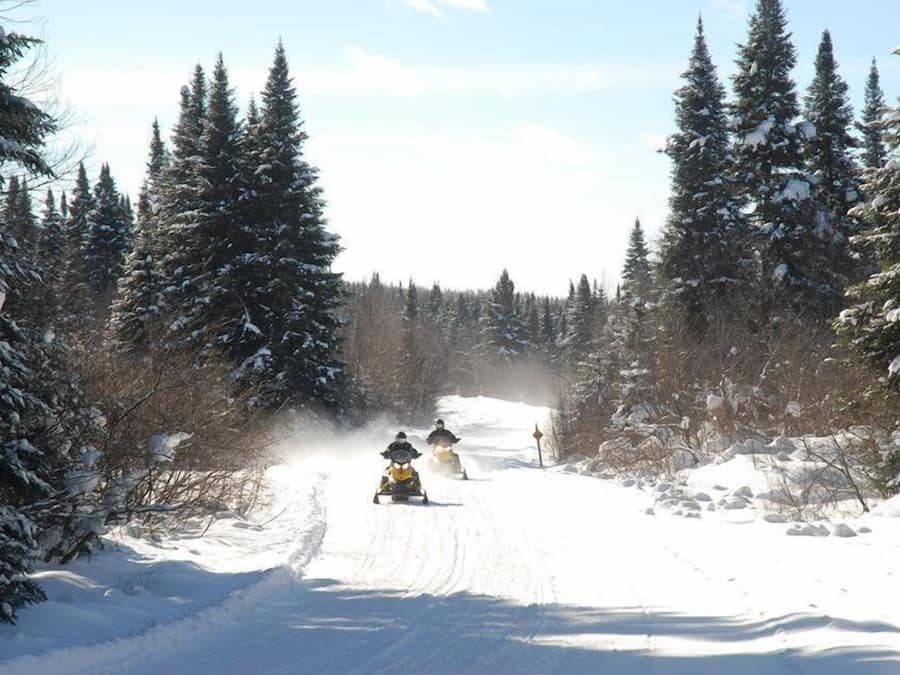 Snowmobile riding