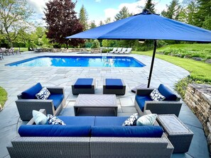 Piscine extérieure, piscine chauffée