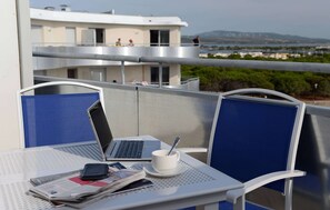 Balcony - Apartment in Le Lotus Blanc With Sea View (Le Barcares)