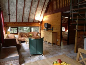Living room - Detached Wooden Bungalow With Microwave Surrounded by Nature (Herpen)