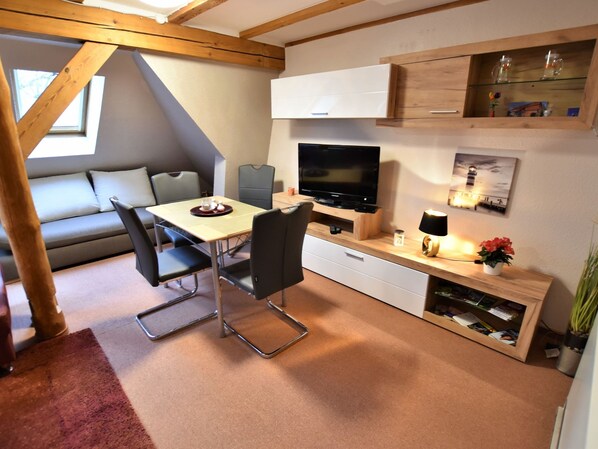 Apartment | Living room - Ferienwohnung in Grundshagen mit Garten (Klütz)