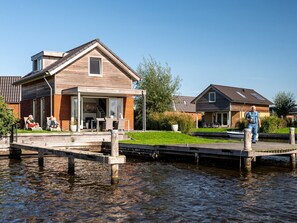 Exterior - Modern Holiday Home With a Terrace by Water (Akkrum)