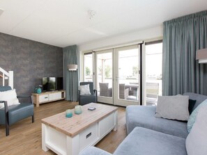 Living area - Modern Holiday Home With a Terrace by Water (Akkrum)