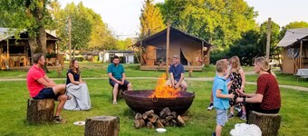 Tent Lodge With Sanitary Facilities at the Bedafse Bergen - Campsite