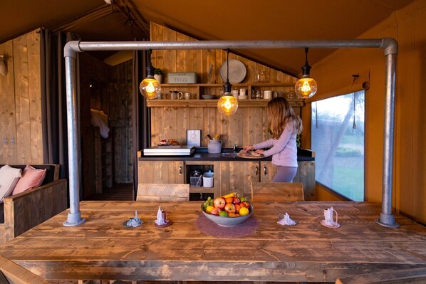 Tent | Dining - Lovely Tent with Kitchen & Bathroom Located near Pond (Bant)