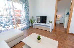 Televisie en een open haard