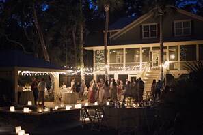 Outdoor banquet area