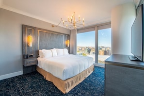 Svit Executive - 1 kingsize-säng med bäddsoffa | Sängtillbehör av högsta kvalitet och minibar