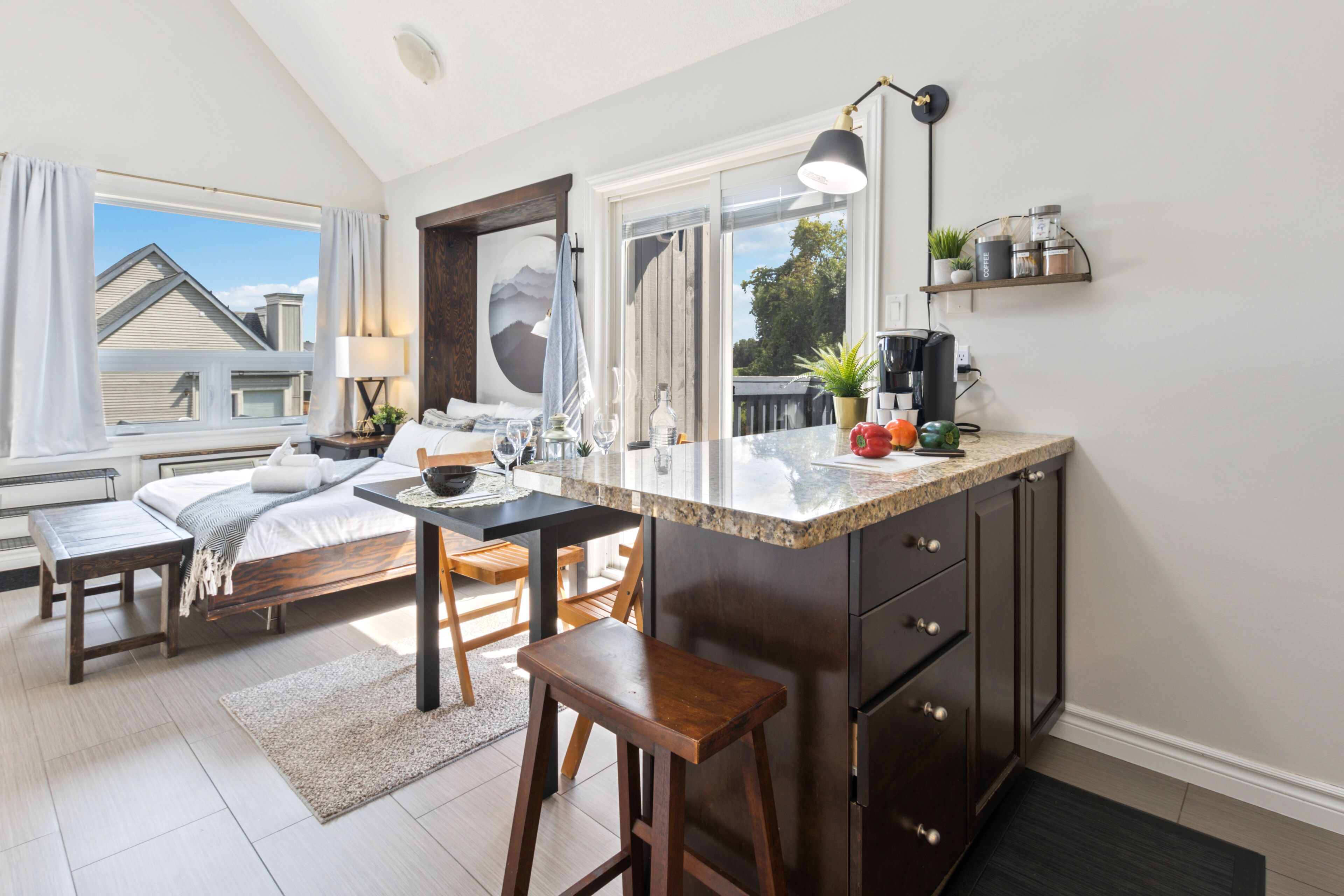 Comfort Loft (815 NC - Pet Friendly - Dog Only) | Private kitchen | Full-size fridge, microwave, oven, stovetop