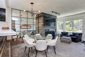 Deluxe Chalet, 2 Bedrooms (115 Cachet Crossing - No Pets Allowed) | Living area | 50-inch LED TV with digital channels, TV - Cachet Crossing Chalets (The Blue Mountains)