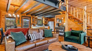 Smart TV, chimenea, reproductor de DVD y videoteca