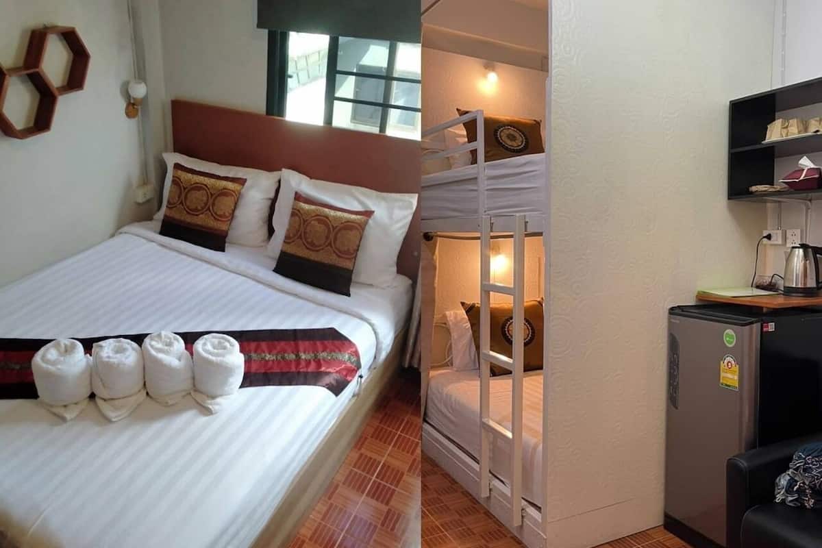 Premium bedding, individually decorated, desk, laptop workspace