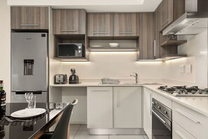 Superior Apartment, 1 Bedroom (II) | Private kitchen | Full-size fridge