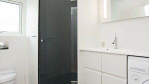 Bathroom - Contemporary Holiday Home in Bjert With Terrace (Bjert)