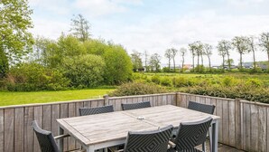 Balcony - Contemporary Holiday Home in Bjert With Terrace (Bjert)