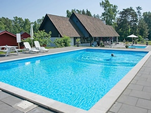 Outdoor pool - Modern Holiday Home in Nexø With Swimming Pool (Nexo)