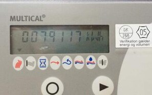 A control panel with a digital display, several buttons, and a certification label. - 5 Star Holiday Home in Ulfborg (Ulfborg)