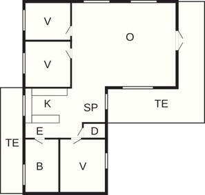 House | Floor plan - 6 Person Holiday Home in Laeso (Læsø)