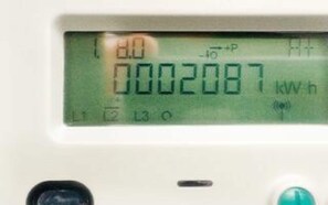A digital display with the reading '0002087 kW h'.
