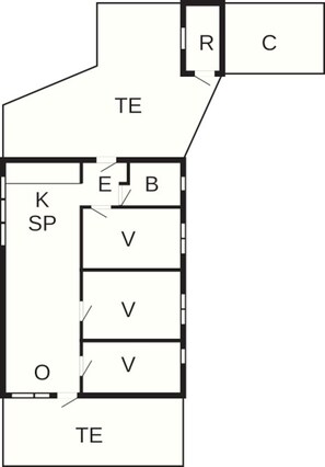 Floor plan - 6 Person Holiday Home in Saltum (Saltum)