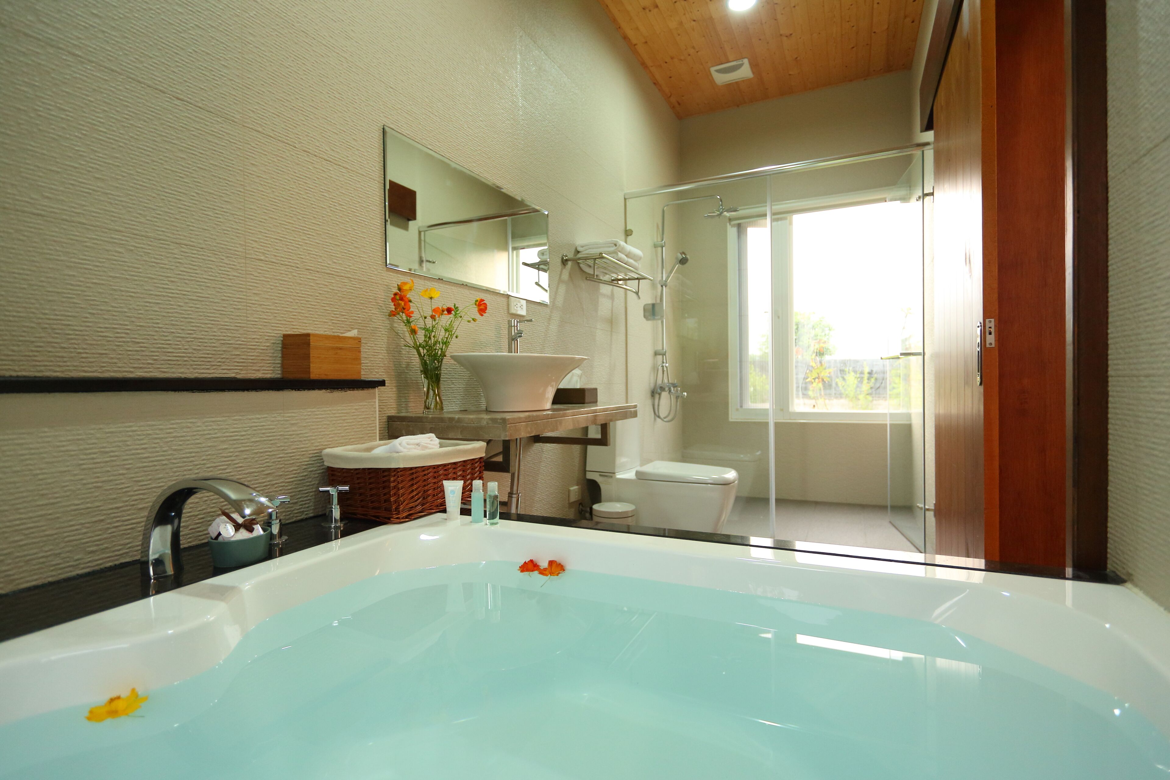 Deluxe Double Room (L6) | Bathroom | Shower, rainfall showerhead, free toiletries, hair dryer