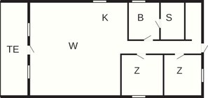 Floor plan - 6 Person Holiday Home in Ringkobing (Ringkobing)
