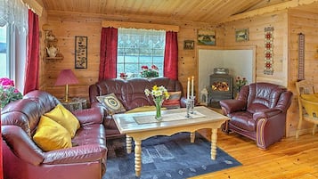 Fireplace, DVD player