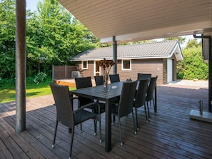 Outdoor dining - 7 Person Holiday Home in Ulfborg (Ulfborg)