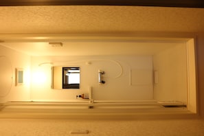 Hair dryer, bidet, towels