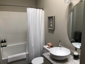 Hair dryer, towels