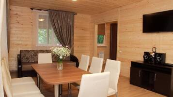 Cottage Luxe | Cuisine privée | Réfrigérateur, plaque de cuisson