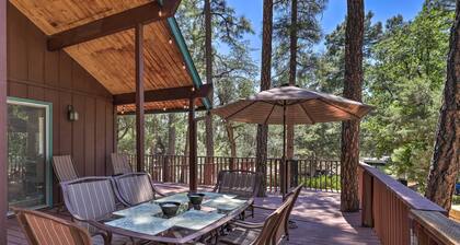 Deck w/ Wooded Views: Rustic-Chic Prescott Cabin!