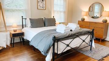 2 bedrooms, iron/ironing board, travel crib, WiFi