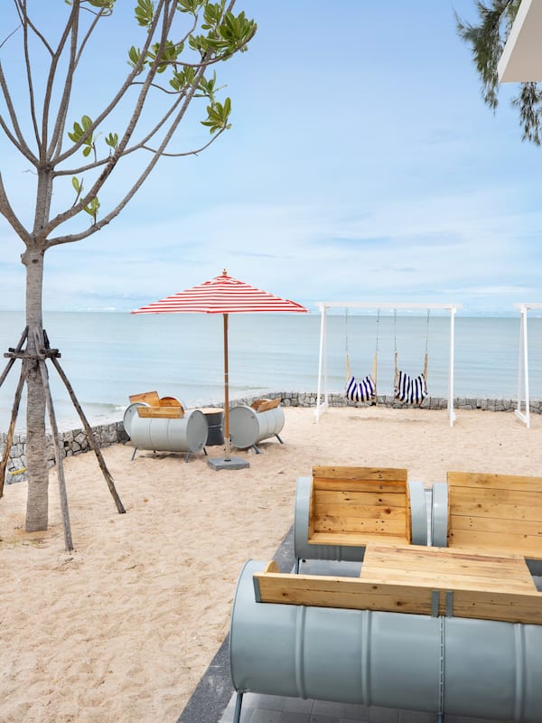Playa privada, arena blanca