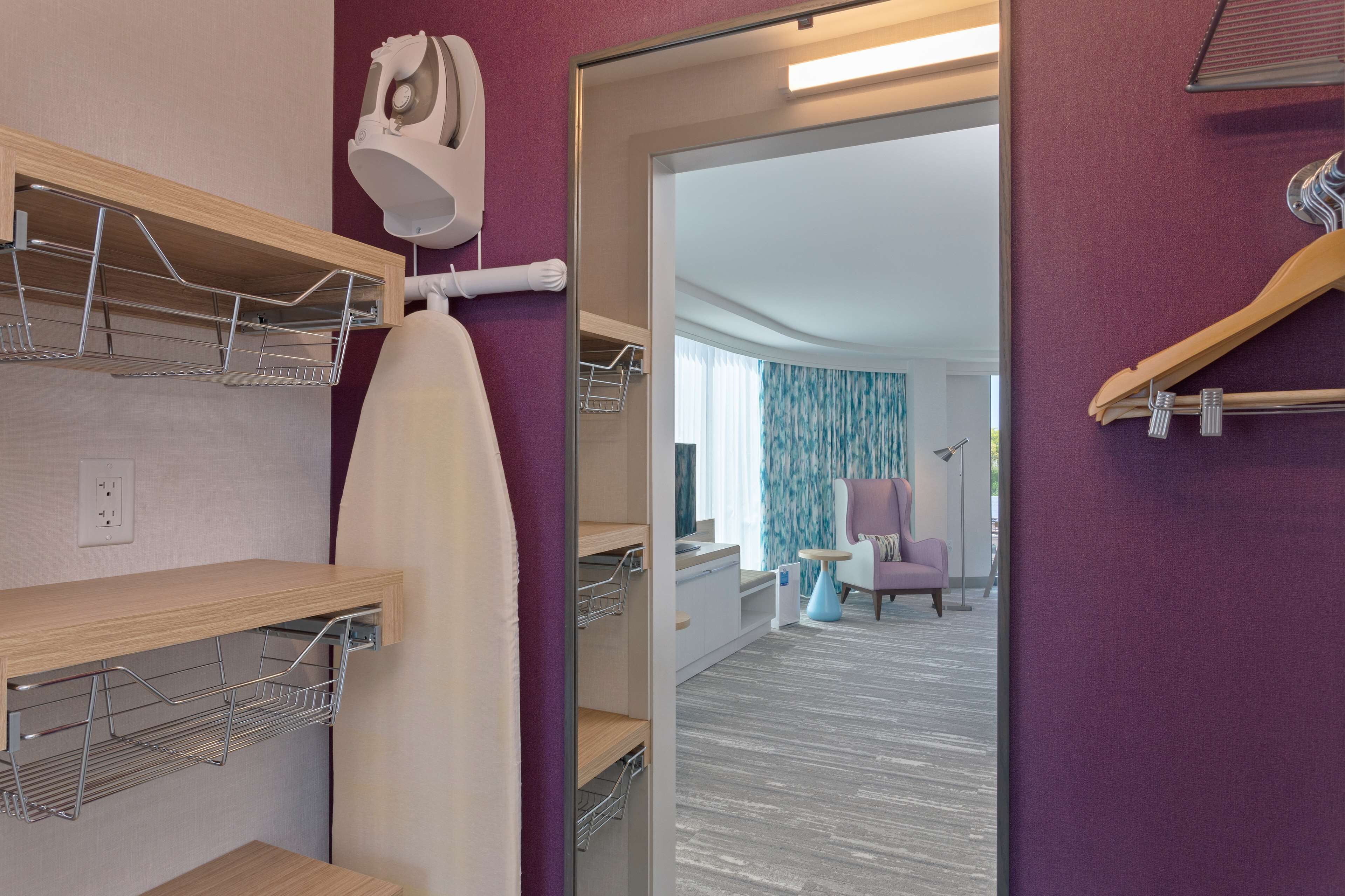 individually furnished, desk, laptop workspace, blackout curtains