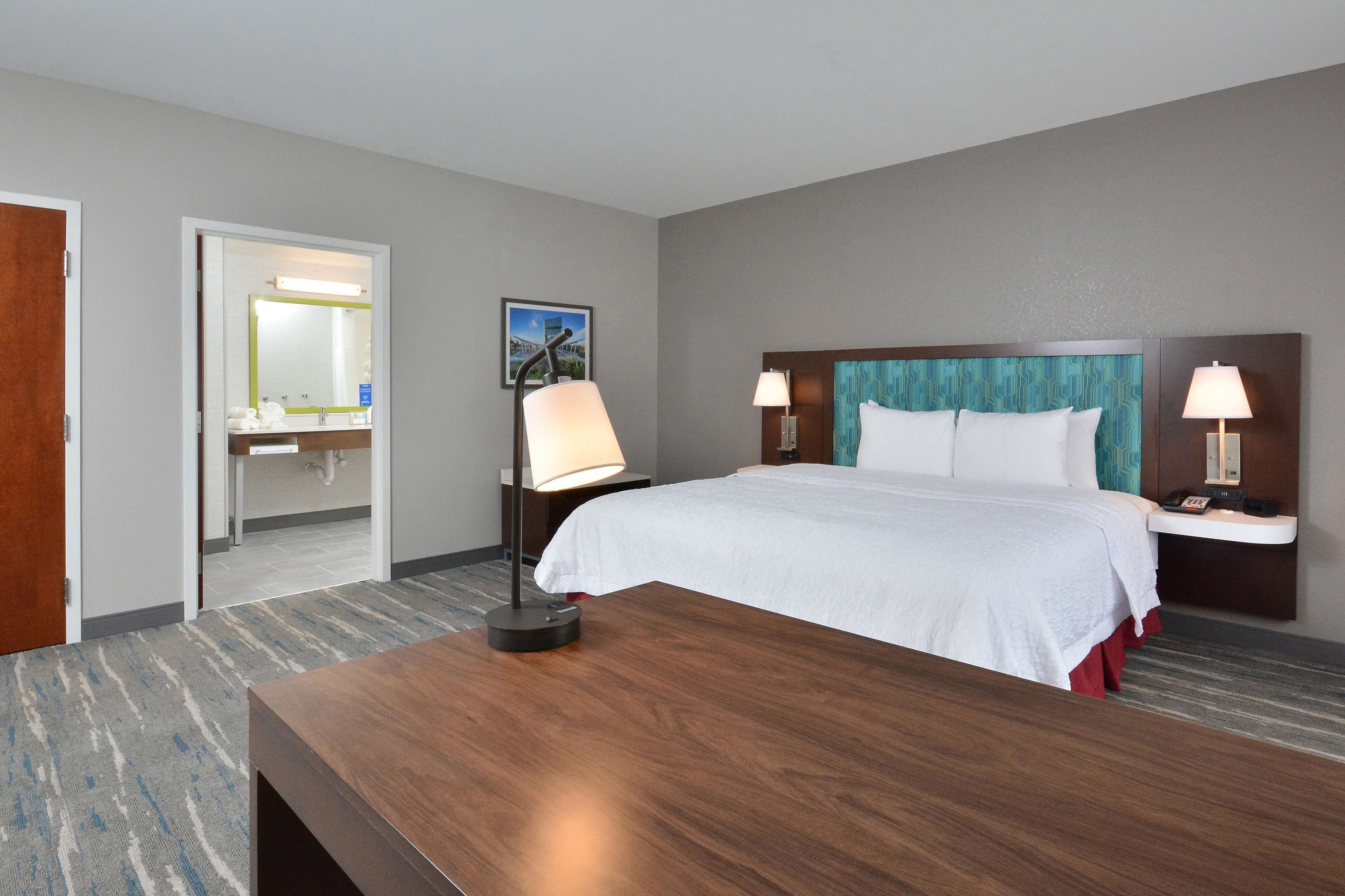 suite, 1 king bed, accessible, refrigerator & microwave | desk, laptop workspace, blackout curtains, iron/ironing board