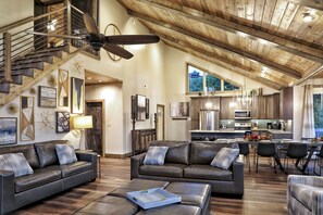 Een smart-tv, een open haard, videogames en een dvd-speler