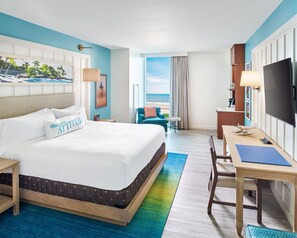 Deluxe Room, 1 King Bed Ocean View (No Balcony) | Desk, blackout drapes, iron/ironing board, free WiFi