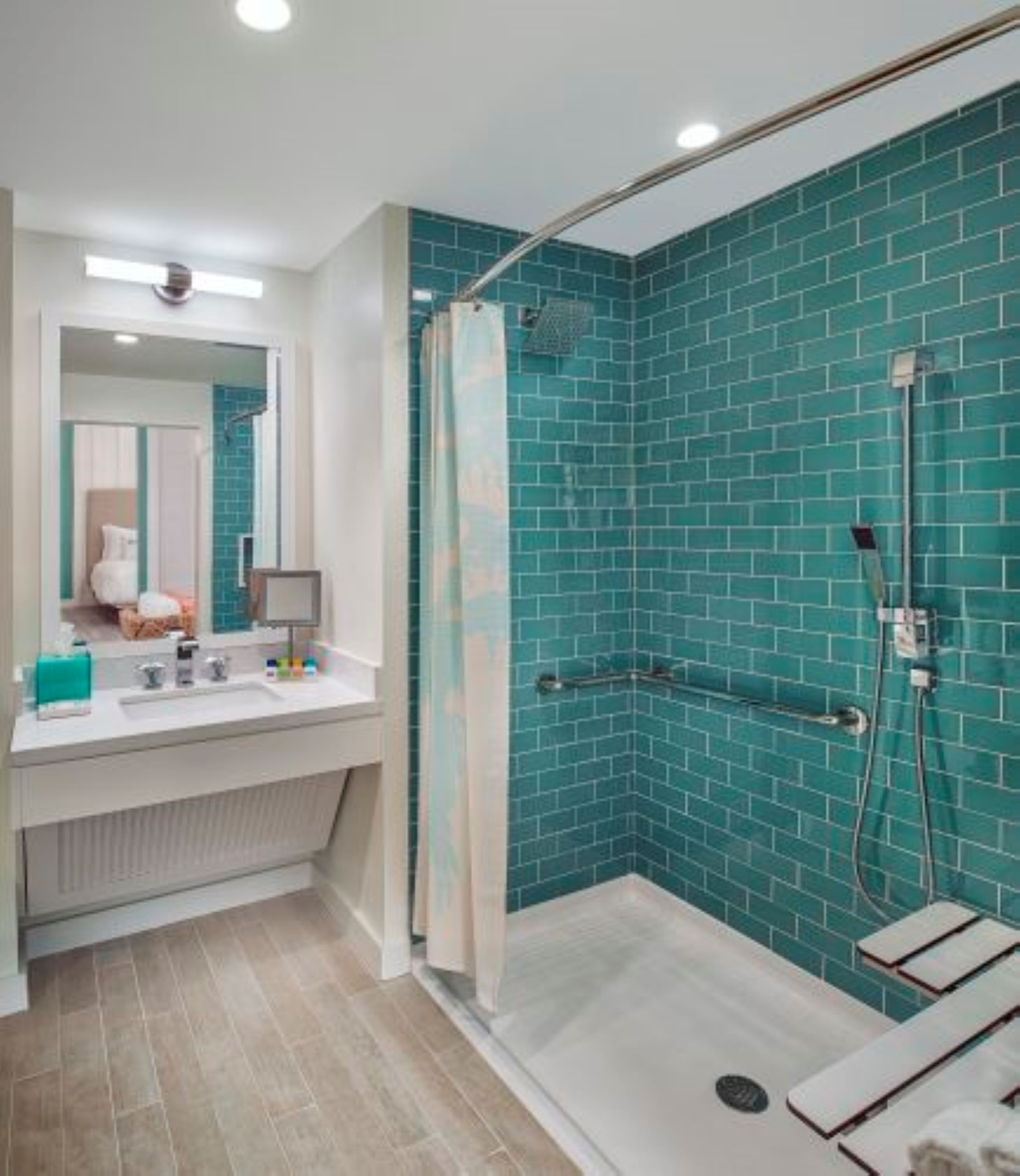 shower, hair dryer, dressing gowns, towels