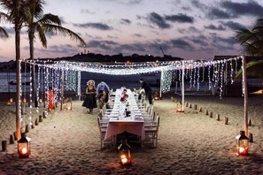Outdoor banquet area