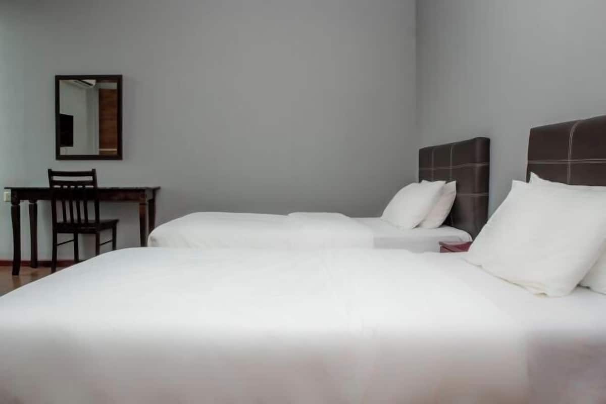 Desk, WiFi (free), bed sheets