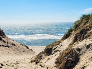 A beach with sand dunes and a clear view of the ocean. - 5 Star Holiday Home in Ulfborg (Ulfborg)