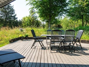 Outdoor dining - 6 Person Holiday Home in Ringkobing (Ringkobing)