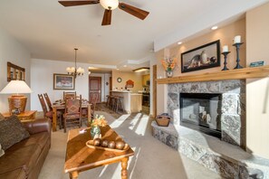 TV, fireplace, DVD player