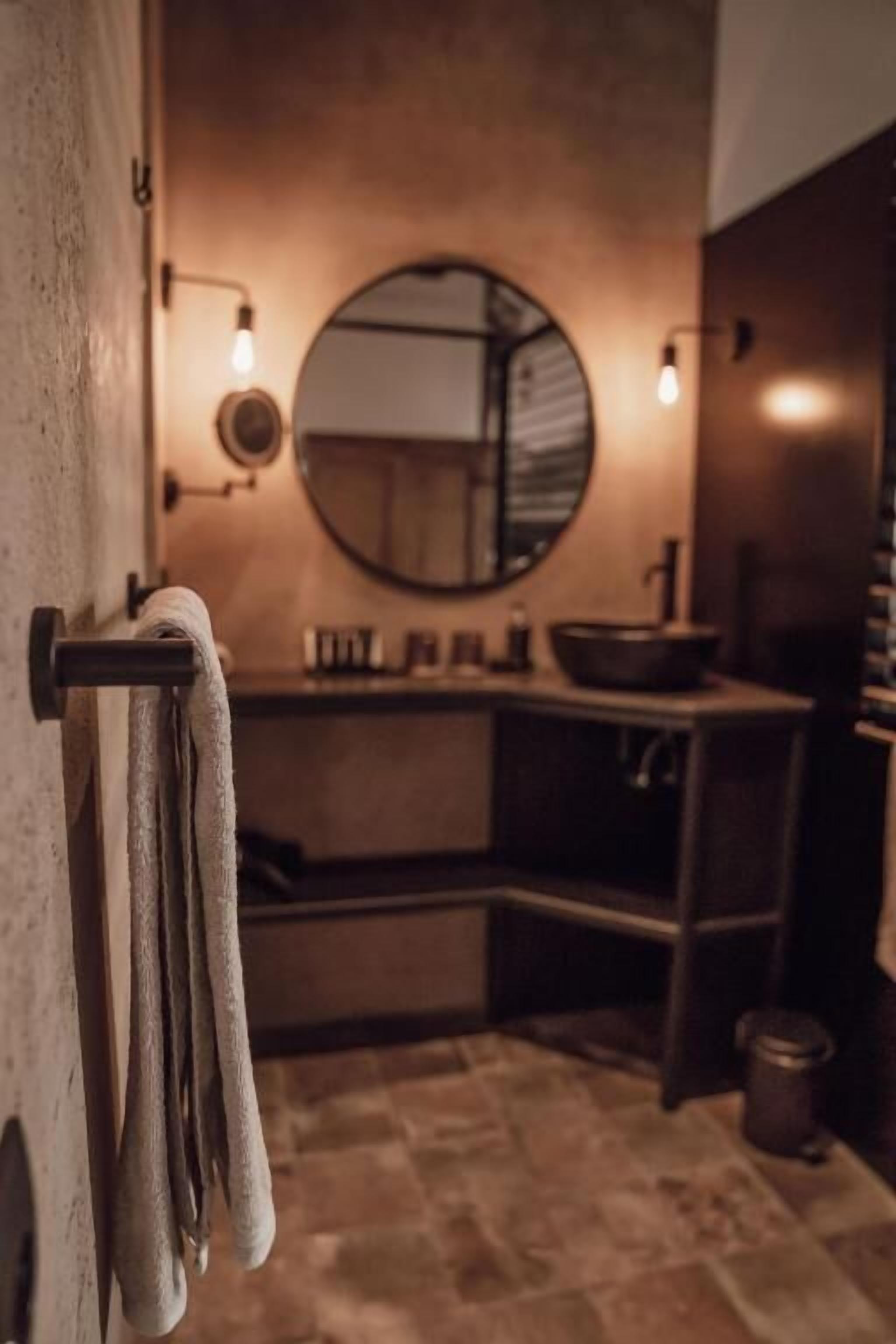 double or twin room (monastery room) | bathroom | shower, rainfall showerhead, free toiletries, hair dryer