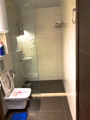 Haartrockner, HandtĂŒcher, Seife, Shampoo